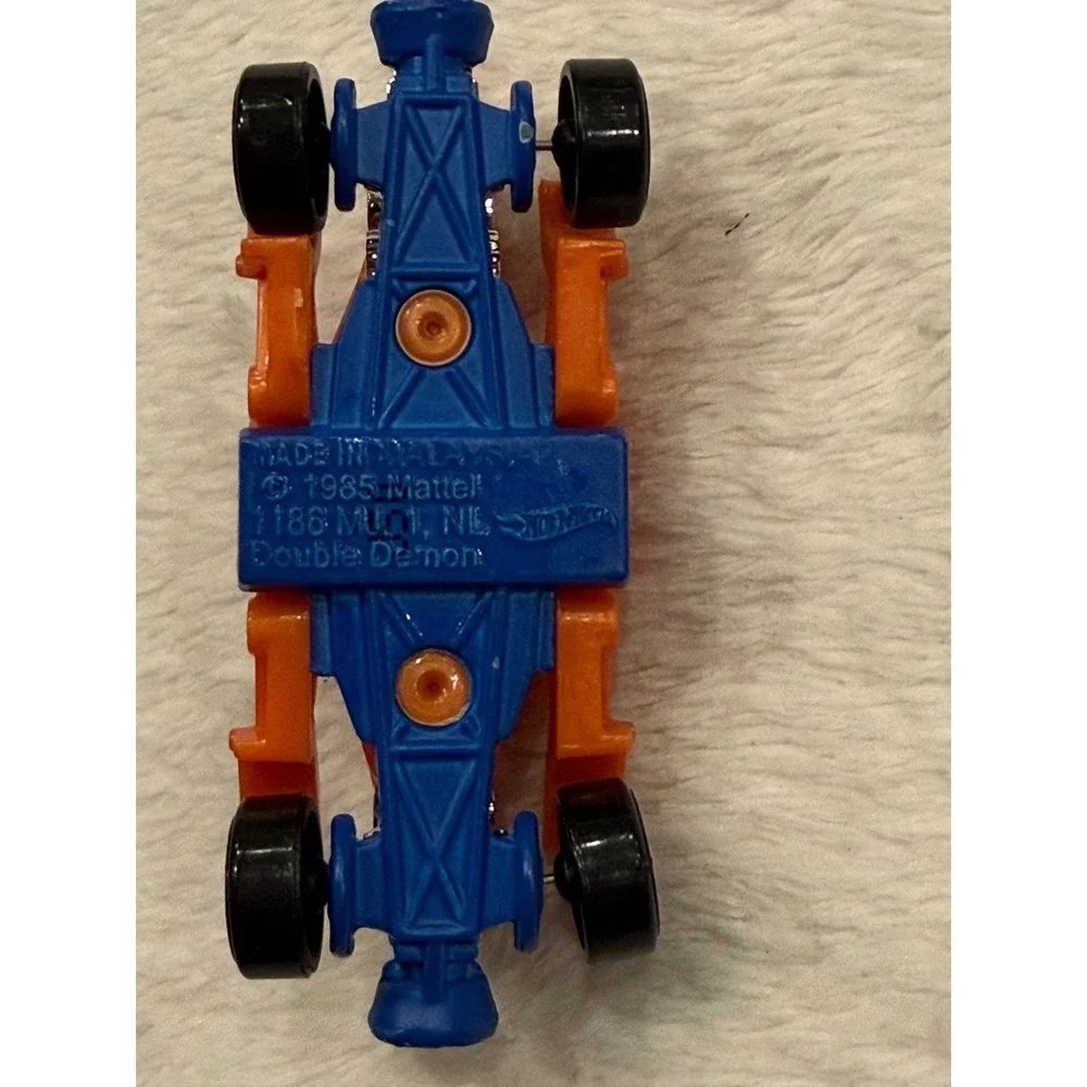Hot Wheels Double Demon Orange Blue 1985 Mattel‎ Diecast Toy Car